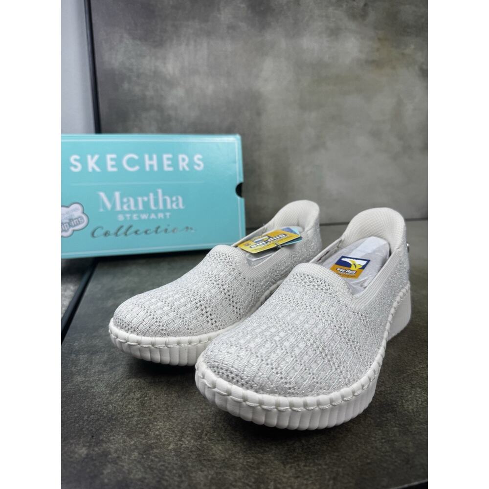 SKECHERS Martha Stewart Wilshire Blvd Slip-On Comfort Shoes Natural 6.5